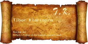 Tibor Klarissza névjegykártya